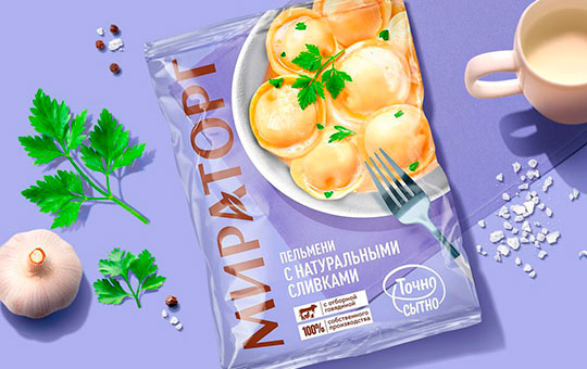Агентство DDVB обновило дизайн упаковки пельменей от «Мираторга»